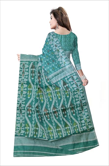 Pradip Fabrics Self Design Handloom Cotton Blend Saree