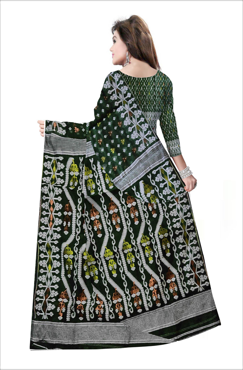 Pradip Fabrics Self Design Handloom Cotton Blend Saree