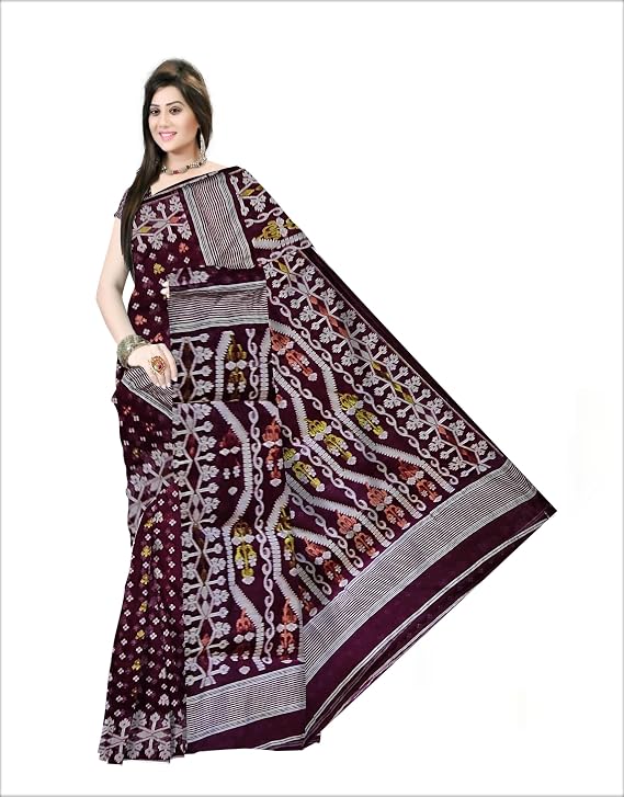Pradip Fabrics Self Design Handloom Cotton Blend Saree