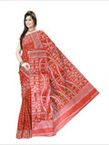 Pradip Fabrics Self Design Handloom Cotton Blend Saree