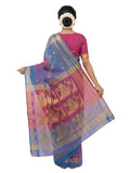 Pradip Fabrics Woven Tant Silk Blend Saree
