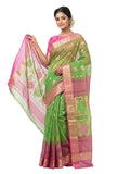Pradip Fabrics Woven Tant Silk Blend Saree