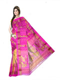 Pradip Fabrics Woven Tant Silk Blend Saree