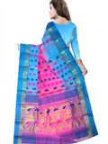Pradip Fabrics Woven Tant Silk Blend Saree