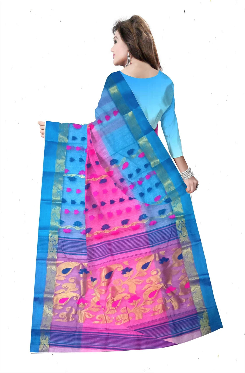 Pradip Fabrics Woven Tant Silk Blend Saree
