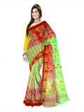 Pradip Fabrics Woven Tant Silk Blend Saree