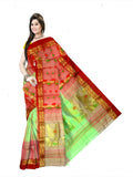 Pradip Fabrics Woven Tant Silk Blend Saree