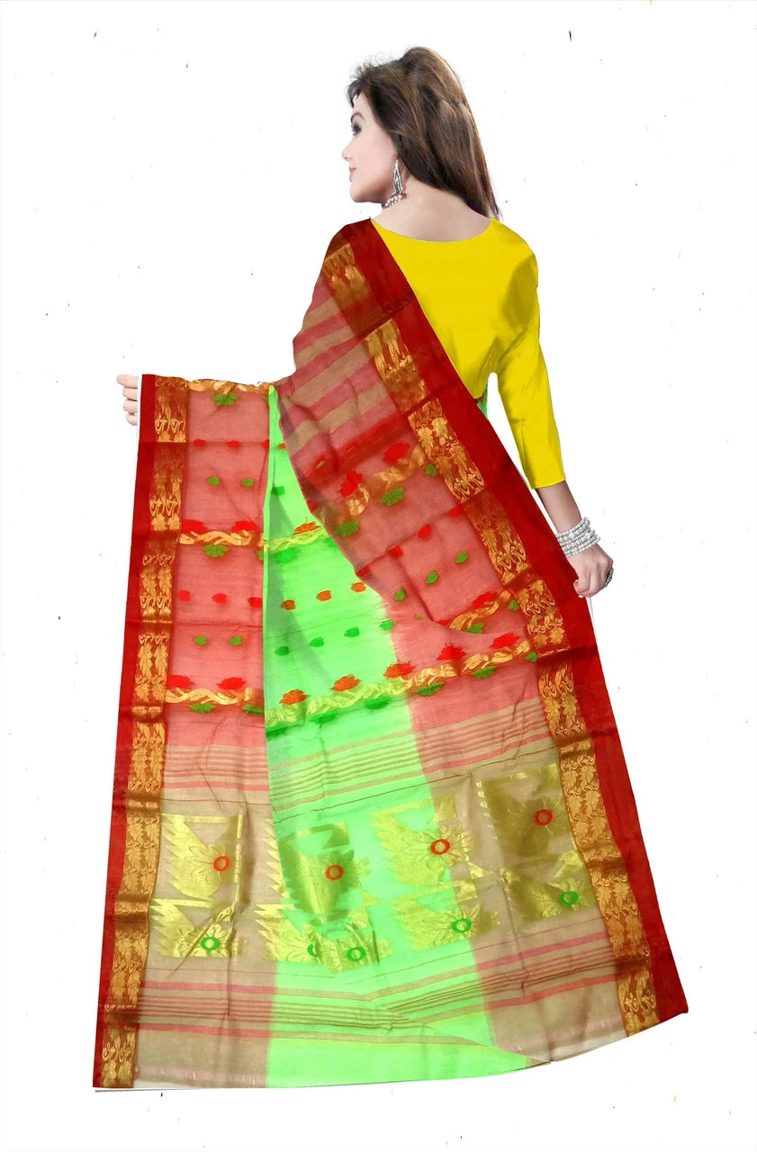 Pradip Fabrics Woven Tant Silk Blend Saree