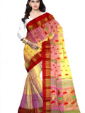 Pradip Fabrics Woven Tant Silk Blend Saree
