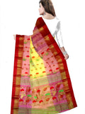 Pradip Fabrics Woven Tant Silk Blend Saree
