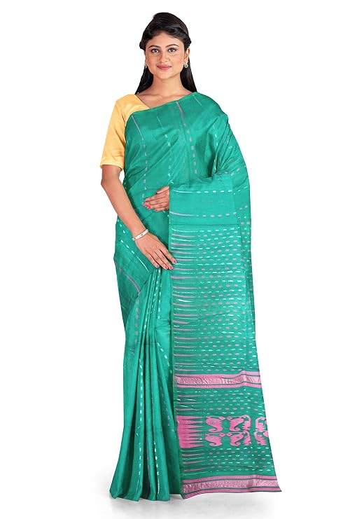 Pradip Fabrics Ethnic Women's Tant Jamdani Saree