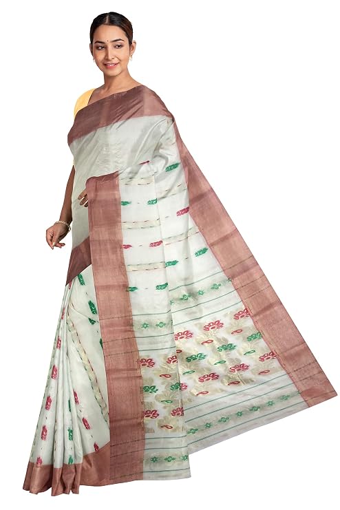 Pradip Fabrics Ethnic Women's Tant Cotton Saree