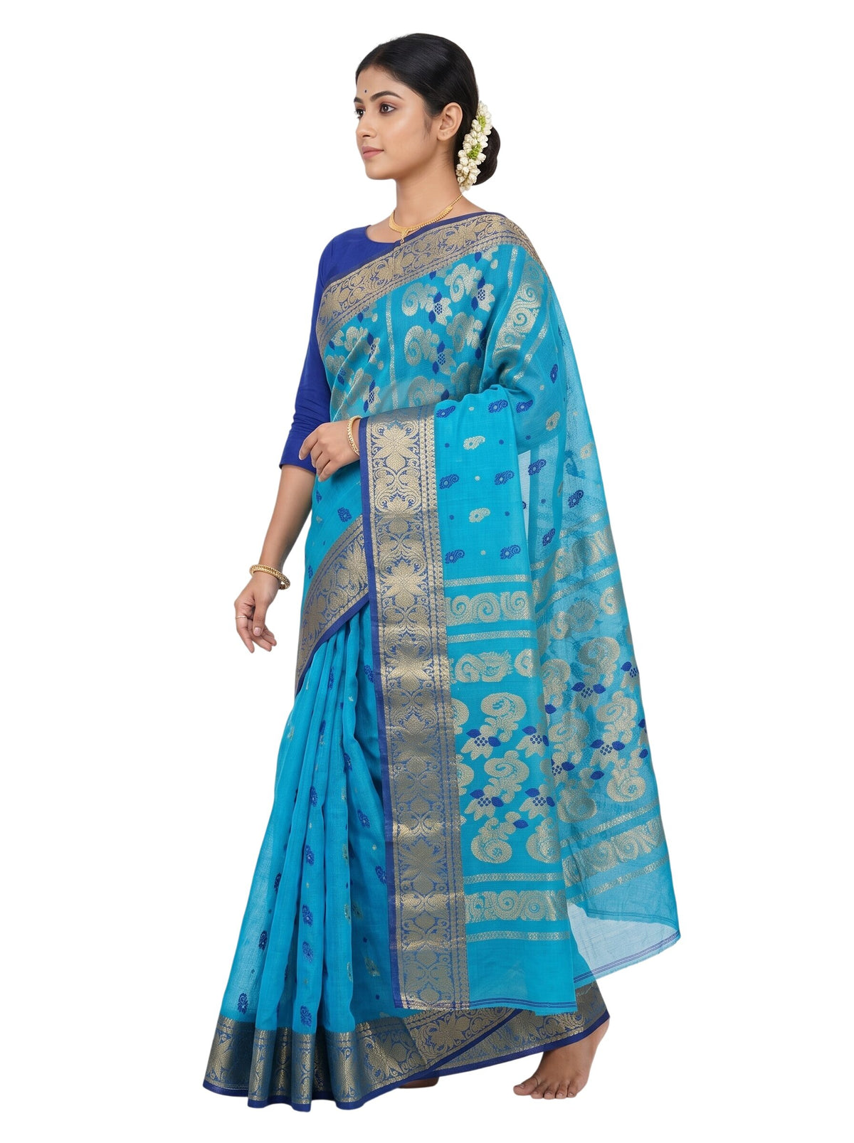 Pradip Fabrics Ethnic Women's Tant Cotton Saree