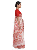 Pradip Fabrics Women's Traditional Handloom Jamdani Tant Saree