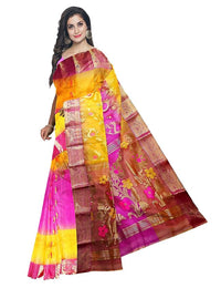 Pradip Fabrics Premium Tant Silk Saree for Women