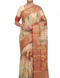 Pradip Fabrics Ethnic Women's Tant Silk Saree