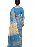 Pradip Fabrics Woven Tant Silk Blend Saree