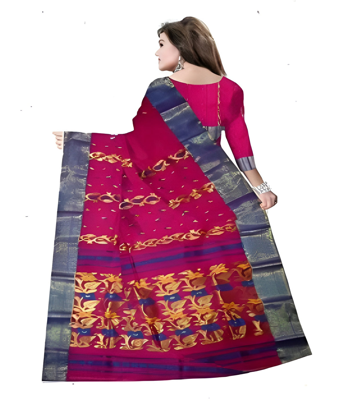 Pradip Fabrics Woven Tant Pure Cotton Saree