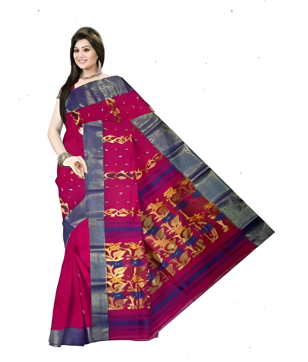 Pradip Fabrics Woven Tant Pure Cotton Saree