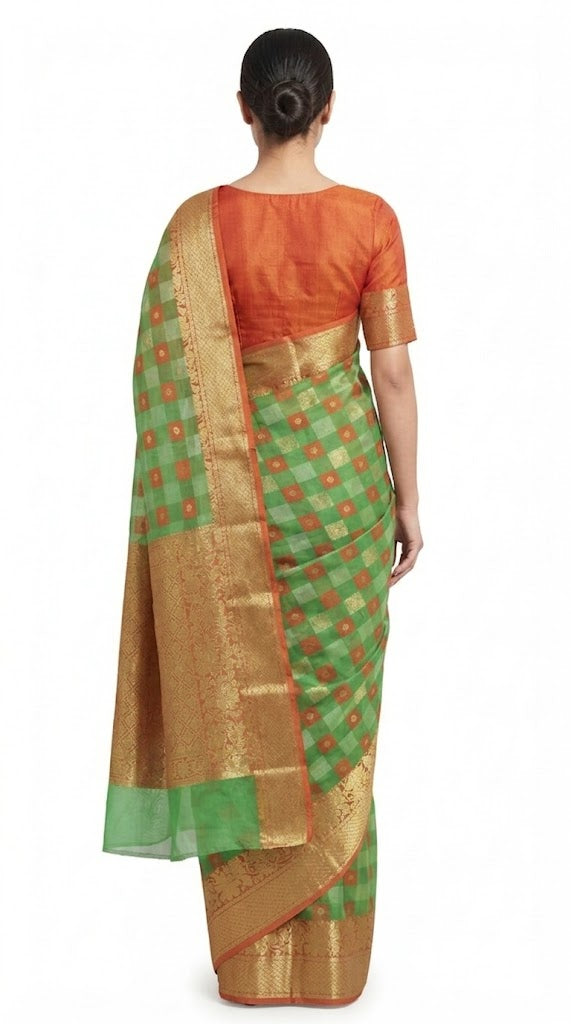 Pradip Fabrics Ethnic Women's Sat Khela Allover Tant Silk Saree 