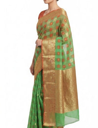 Pradip Fabrics Ethnic Women's Sat Khela Allover Tant Silk Saree 