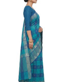 Pradip Fabrics Checkered Tant Pure Cotton Saree