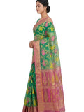 Elegant Handloom Bengal Tant Silk Saree by Pradip Fabrics