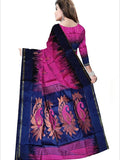 Pradip Fabrics Self Design Handloom Cotton Blend Saree