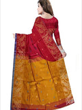 Pradip Fabrics Self Design Handloom Cotton Blend Saree