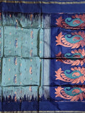 Pradip Fabrics Self Design Handloom Cotton Blend Saree