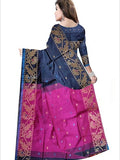 Pradip Fabrics Self Design Handloom Cotton Blend Saree