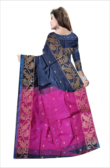 Pradip Fabrics Self Design Handloom Cotton Blend Saree