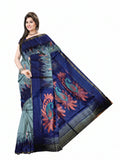 Pradip Fabrics Self Design Handloom Cotton Blend Saree