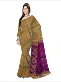Pradip Fabrics Self Design Handloom Cotton Blend Saree