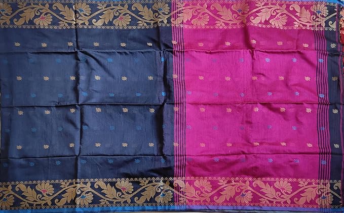 Pradip Fabrics Self Design Handloom Cotton Blend Saree
