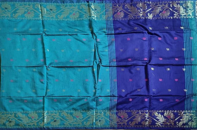 Pradip Fabrics Self Design Handloom Cotton Blend Saree