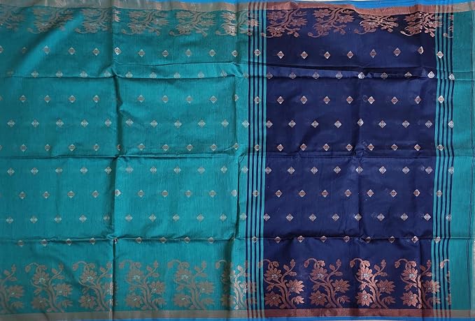 Pradip Fabrics Self Design Handloom Cotton Blend Saree