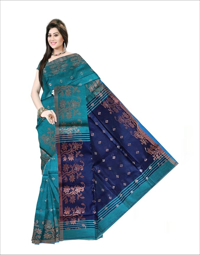 Pradip Fabrics Self Design Handloom Cotton Blend Saree