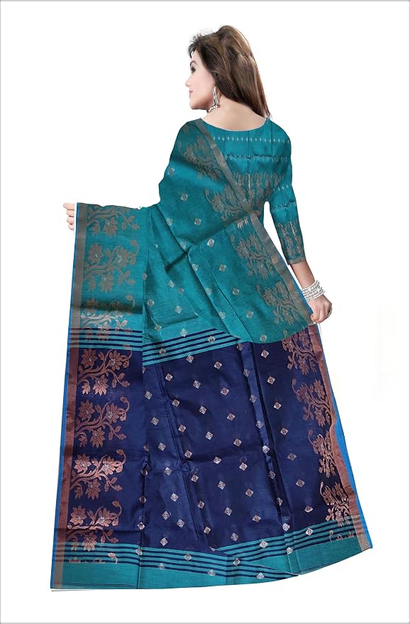 Pradip Fabrics Self Design Handloom Cotton Blend Saree
