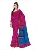 Pradip Fabrics Self Design Handloom Cotton Blend Saree