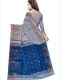 Pradip Fabrics Self Design Handloom Cotton Blend Saree