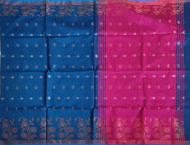 Pradip Fabrics Self Design Handloom Cotton Blend Saree