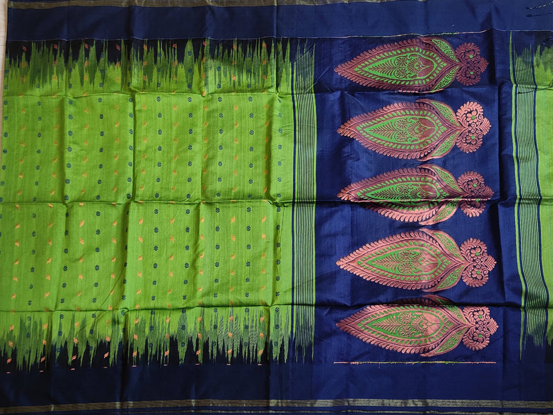 Pradip Fabrics Self Design Handloom Cotton Blend Saree