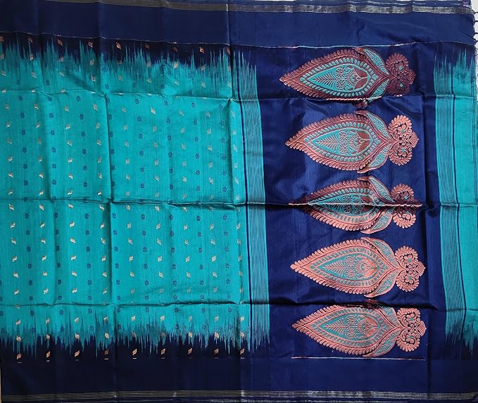 Pradip Fabrics Self Design Handloom Cotton Blend Saree