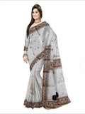 Pradip Fabrics Woven white Color Pure Tant cotton Saree