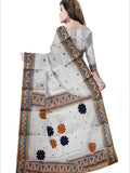 Pradip Fabrics Woven white Color Pure Tant cotton Saree