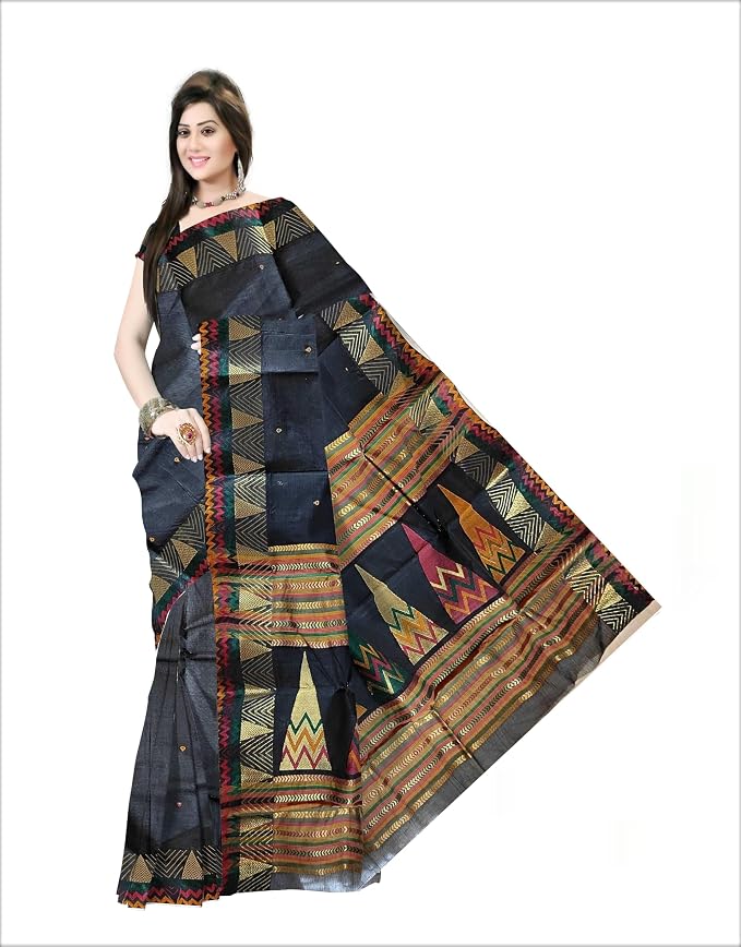 Pradip Fabrics Woven white Color Pure Tant cotton Saree