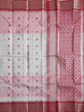 Pradip Fabrics Woven white Color Pure Tant cotton Saree