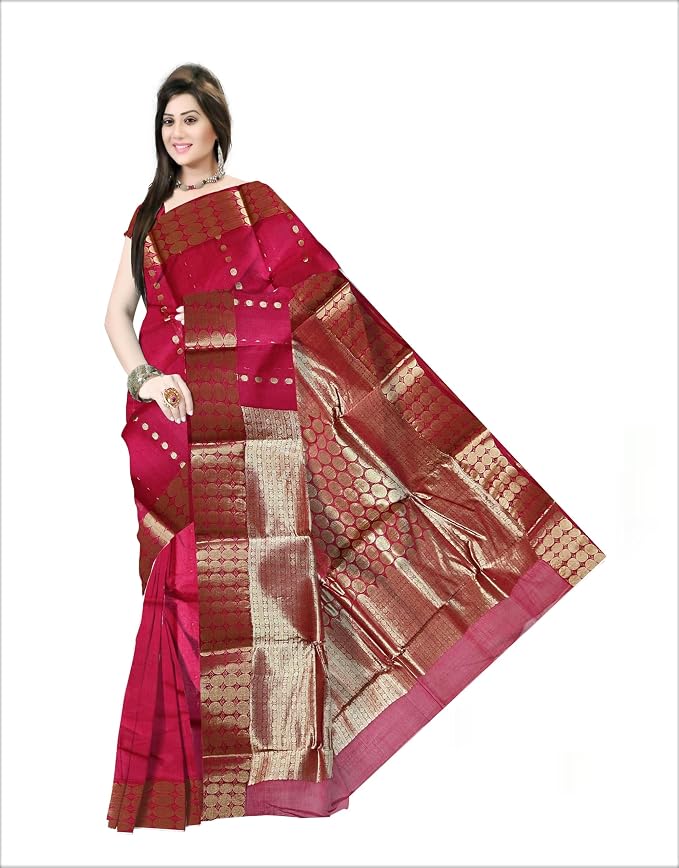 Pradip Fabrics Woven white Color Pure Tant cotton Saree