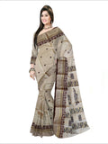Pradip Fabrics Woven white Color Pure Tant cotton Saree